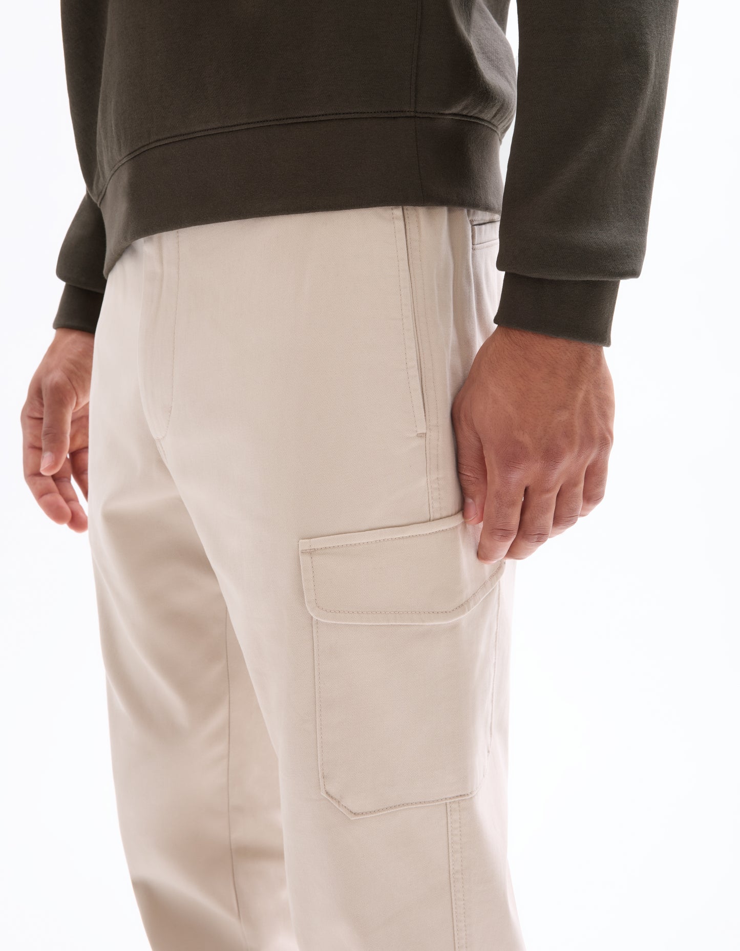 Celio* Straight Fit Beige Cotton Men Solid Trousers