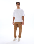 Straight Fit 100% Cotton Solid Casual Trousers