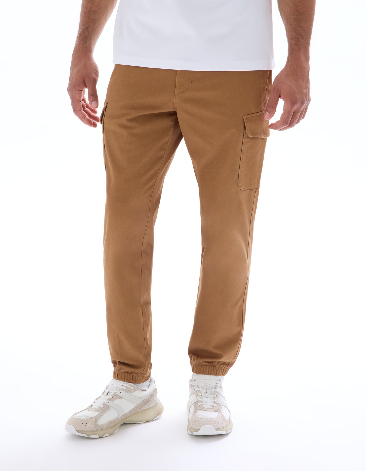 Straight Fit 100% Cotton Solid Casual Trousers