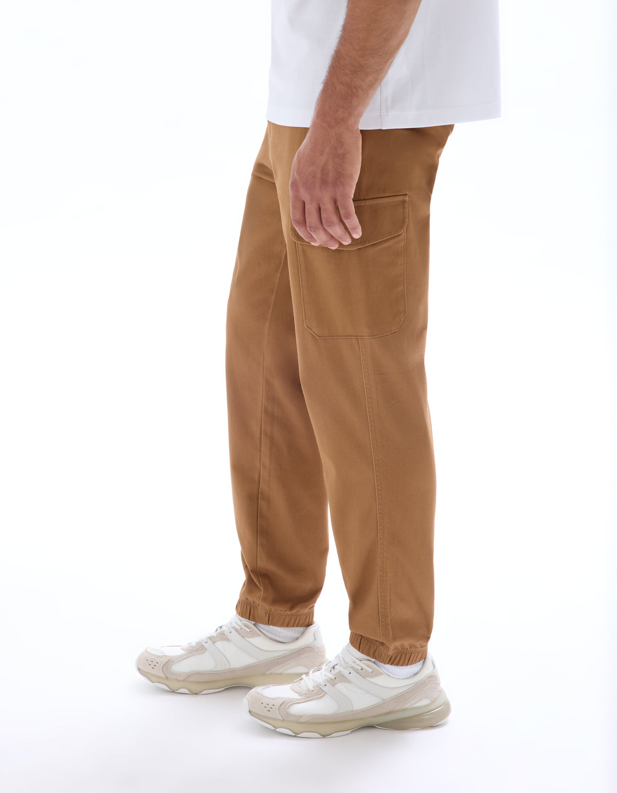 Straight Fit 100% Cotton Solid Casual Trousers