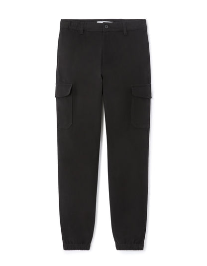 Celio* Cotton Men Straight Fit Solid Black Trousers