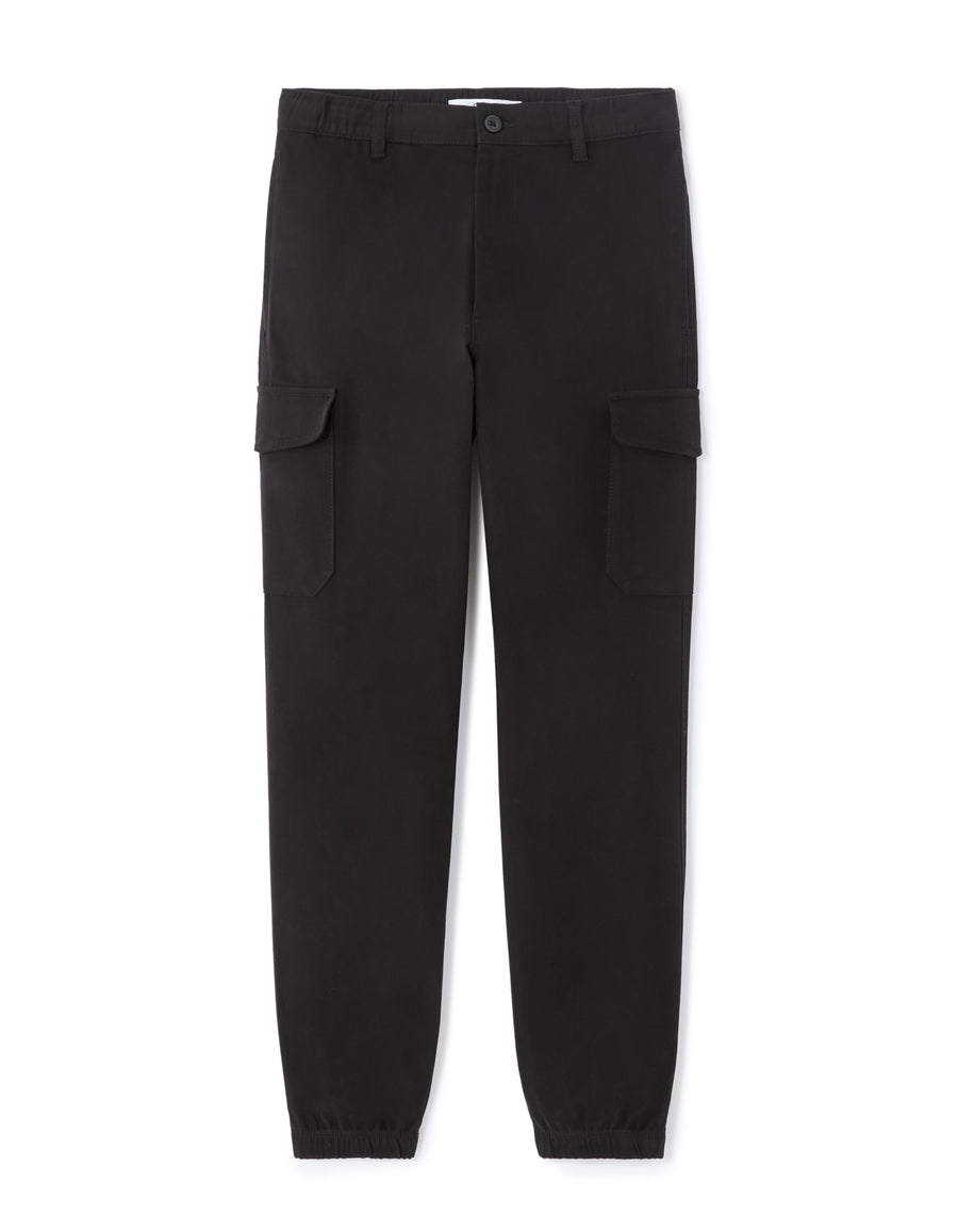 Celio* Cotton Men Straight Fit Solid Black Trousers