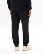 Celio* Cotton Men Straight Fit Solid Black Trousers