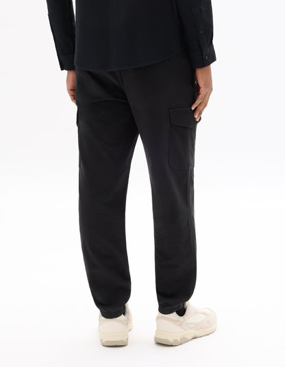 Celio* Cotton Men Straight Fit Solid Black Trousers