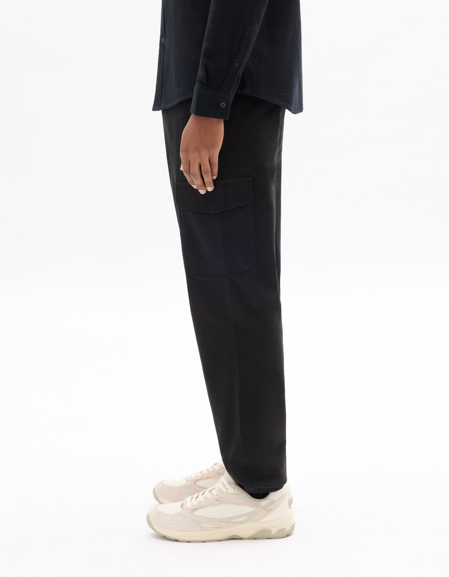 Celio* Cotton Men Straight Fit Solid Black Trousers