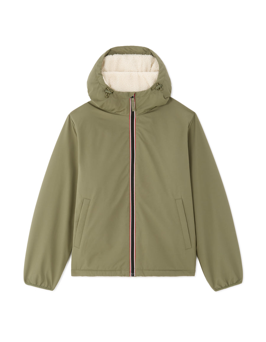 Regular Fit 100% Polyester Solid Hooded Jackets