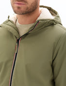 Regular Fit 100% Polyester Solid Hooded Jackets
