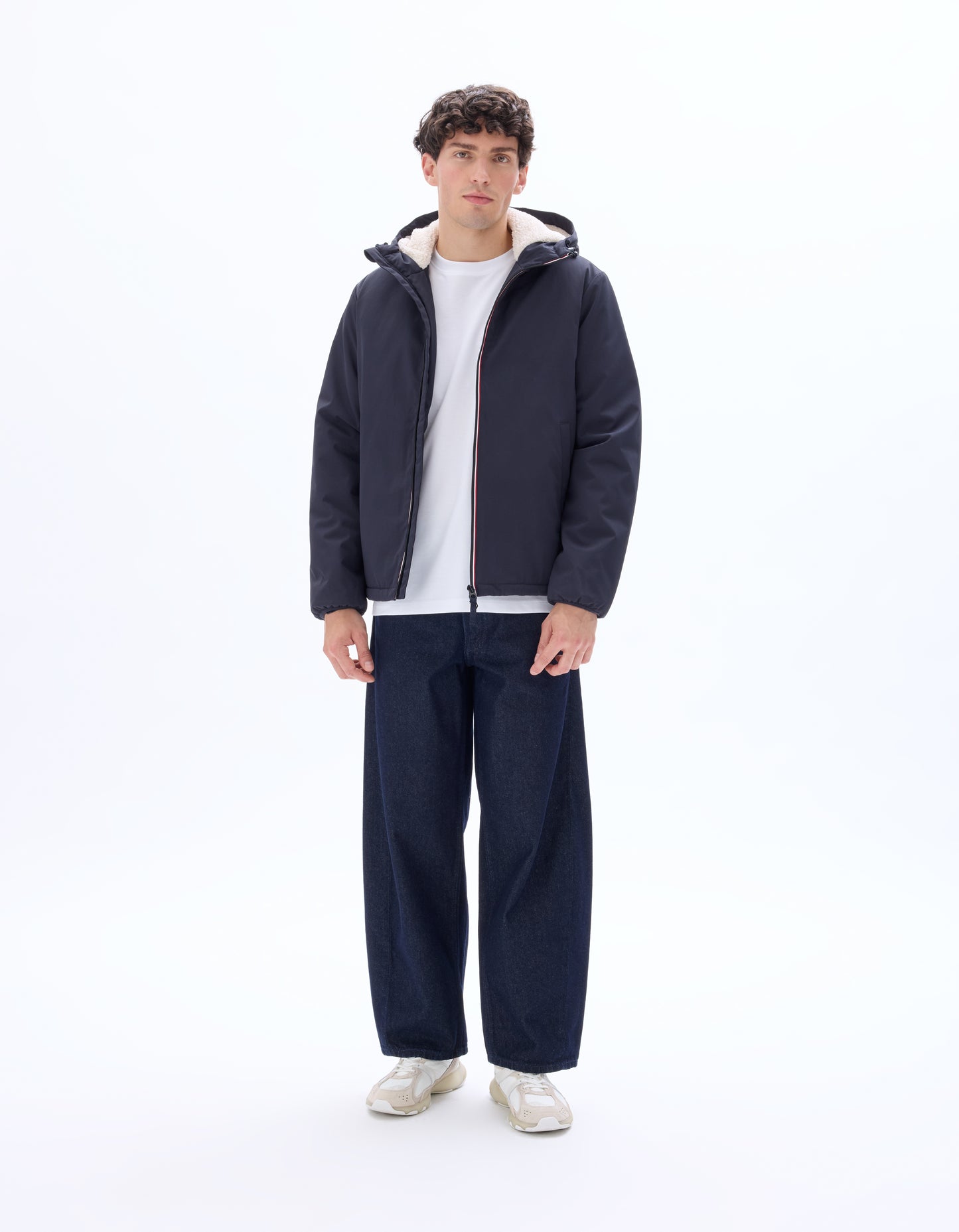 Regular Fit 100% Polyester Solid Hooded Jackets
