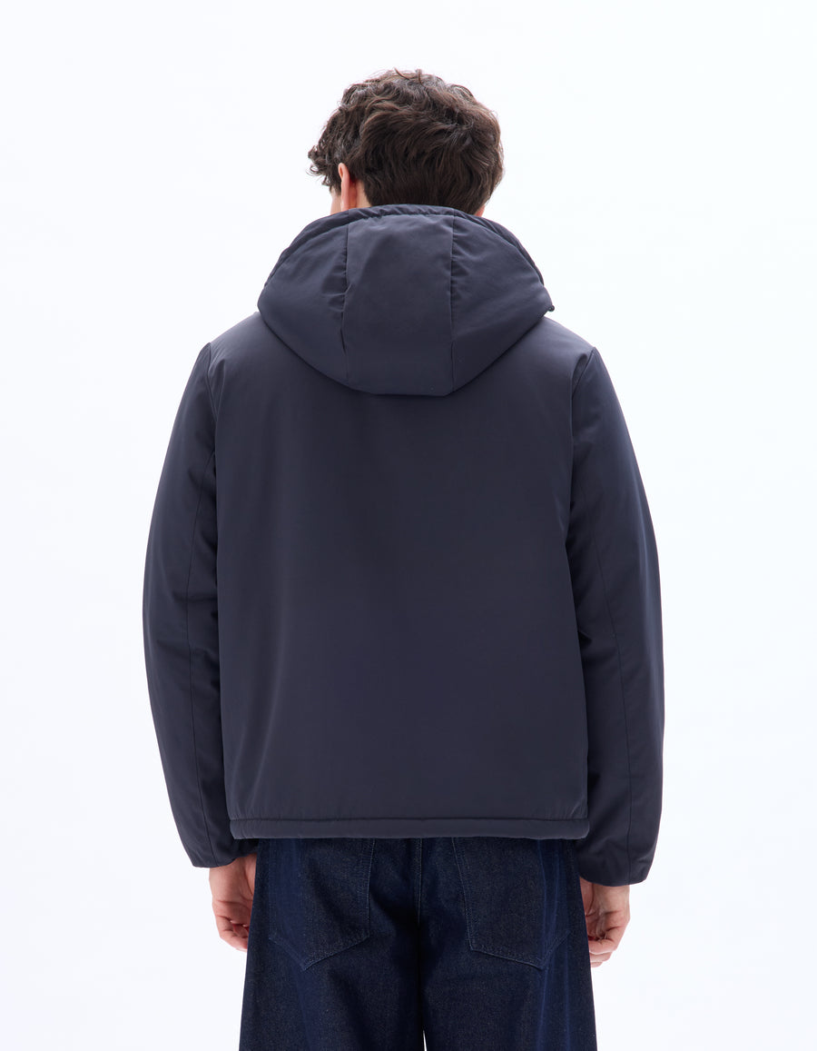 Regular Fit 100% Polyester Solid Hooded Jackets