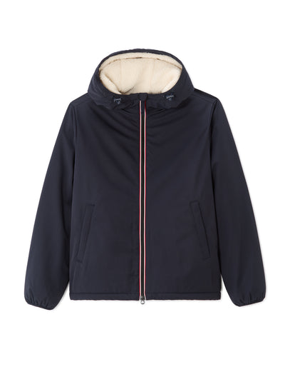 Regular Fit 100% Polyester Solid Hooded Jackets