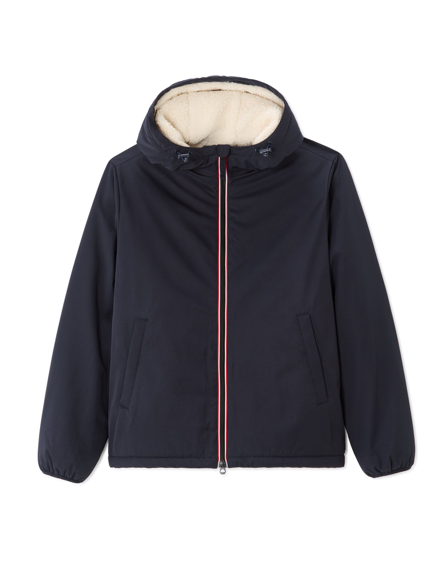 Regular Fit 100% Polyester Solid Hooded Jackets