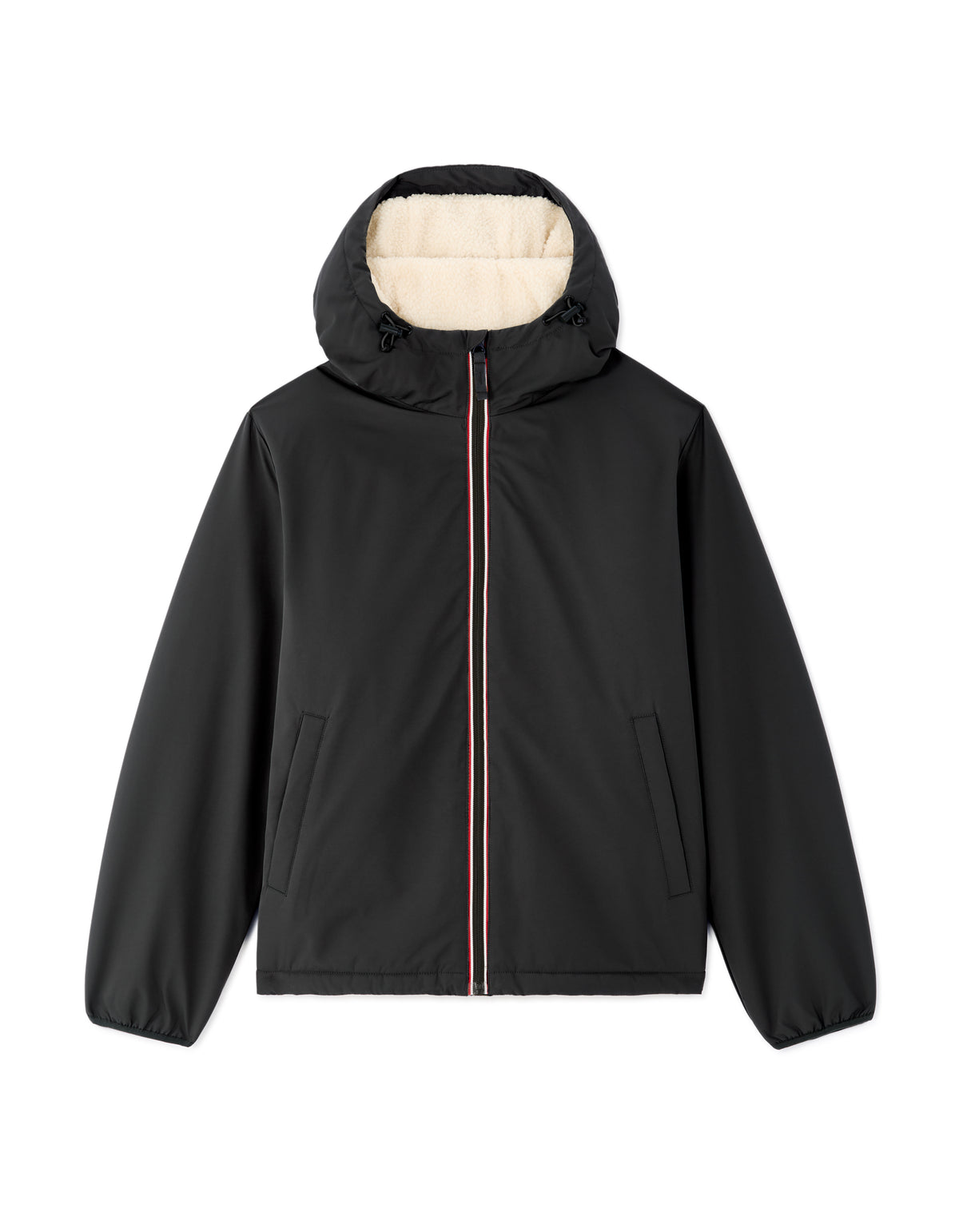 Regular Fit 100% Polyester Solid Hooded Jackets