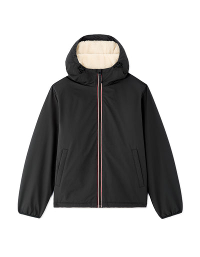 Regular Fit 100% Polyester Solid Hooded Jackets