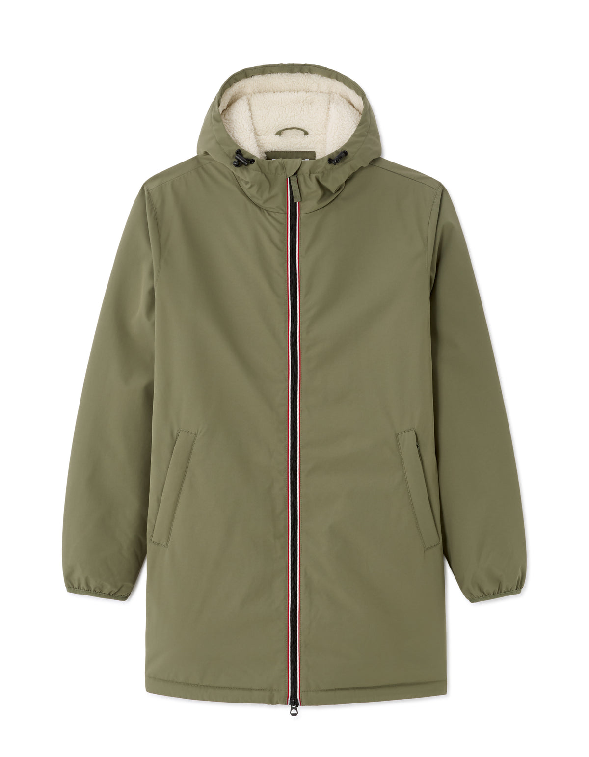 Regular Fit 100% Polyester Solid Hooded Jackets