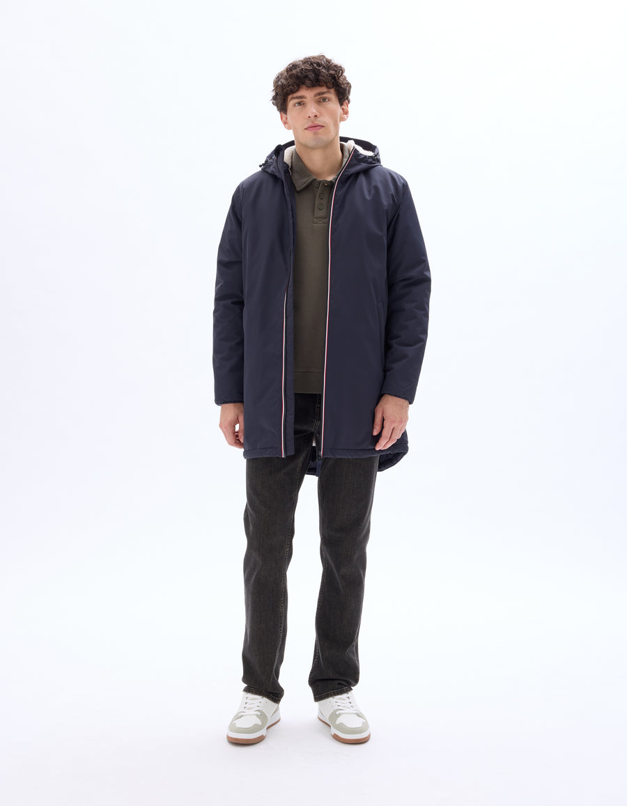 Regular Fit 100% Polyester Solid Hooded Jackets
