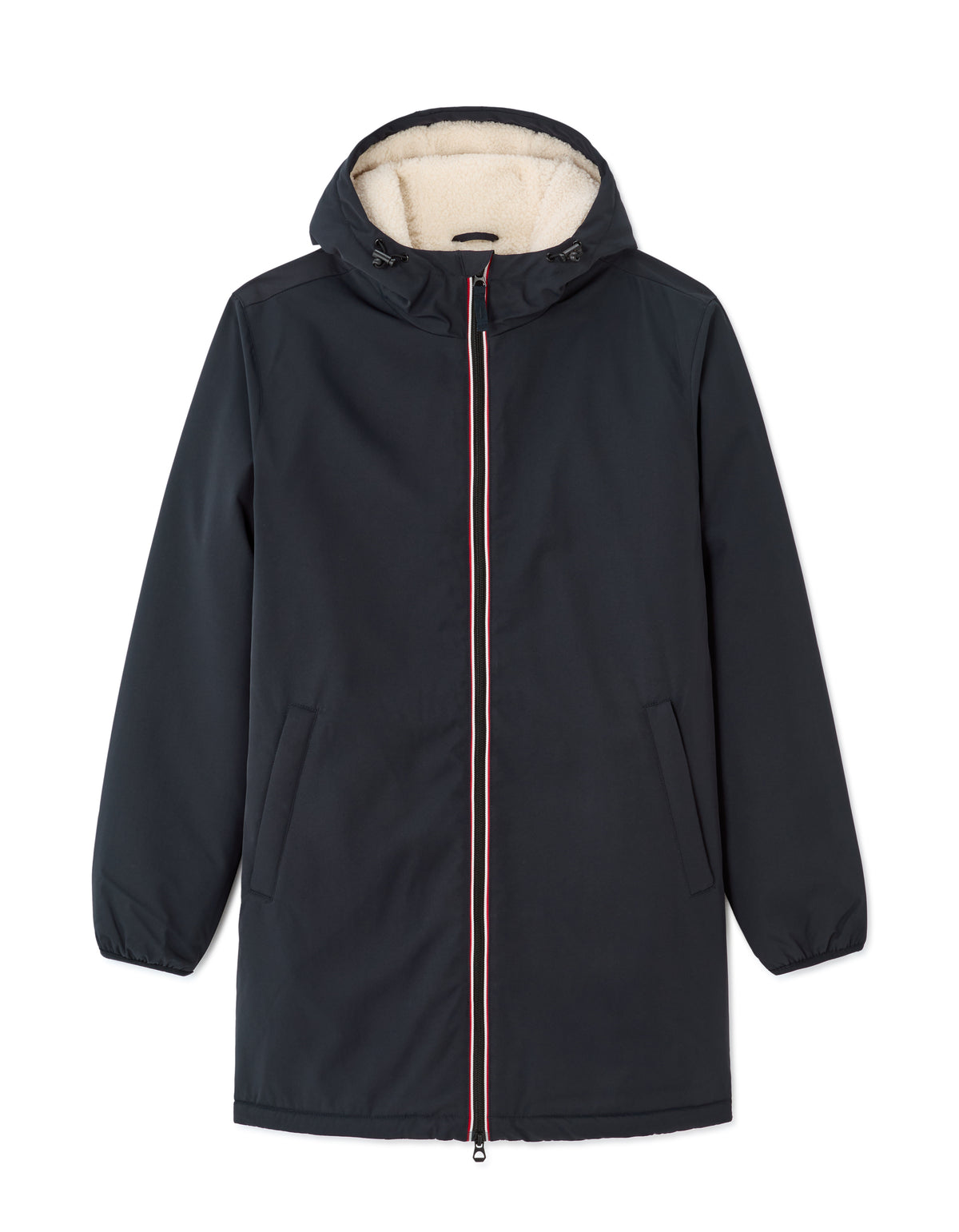 Regular Fit 100% Polyester Solid Hooded Jackets