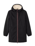 Regular Fit 100% Polyester Solid Hooded Jackets