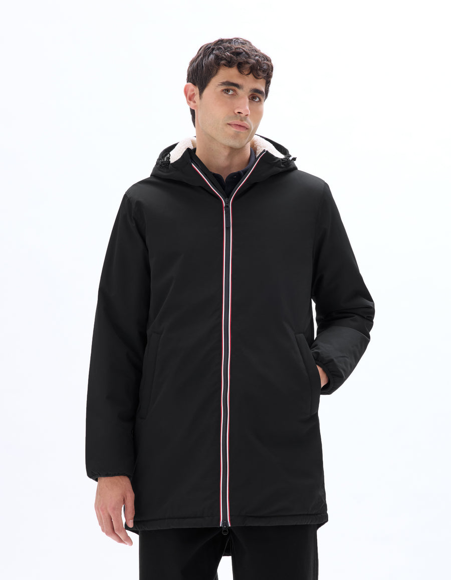 Regular Fit 100% Polyester Solid Hooded Jackets