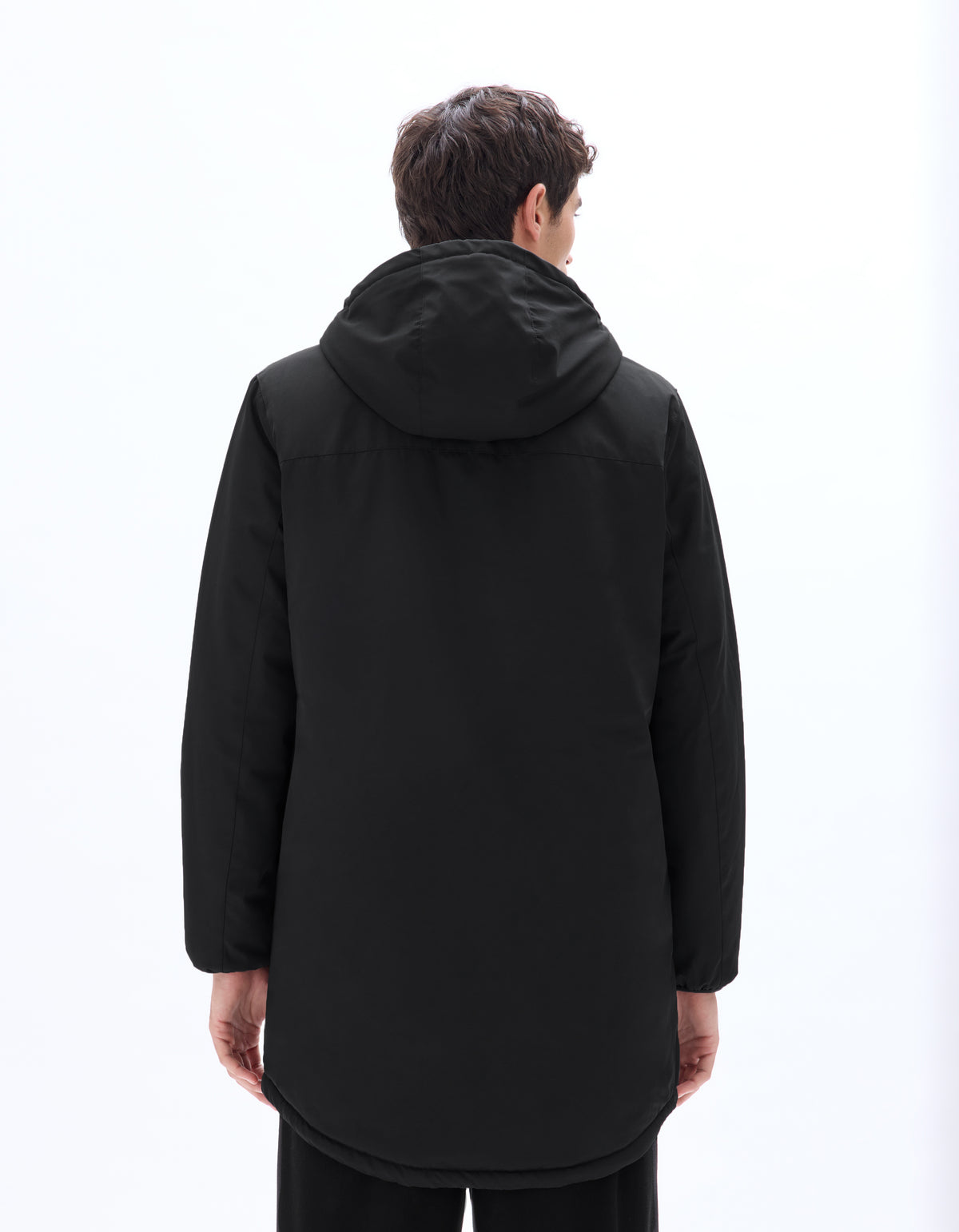 Regular Fit 100% Polyester Solid Hooded Jackets