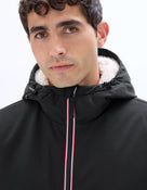 Regular Fit 100% Polyester Solid Hooded Jackets