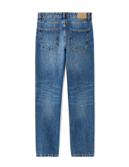 Celio Mens Blue Solid Loose Fit Cotton Jeans