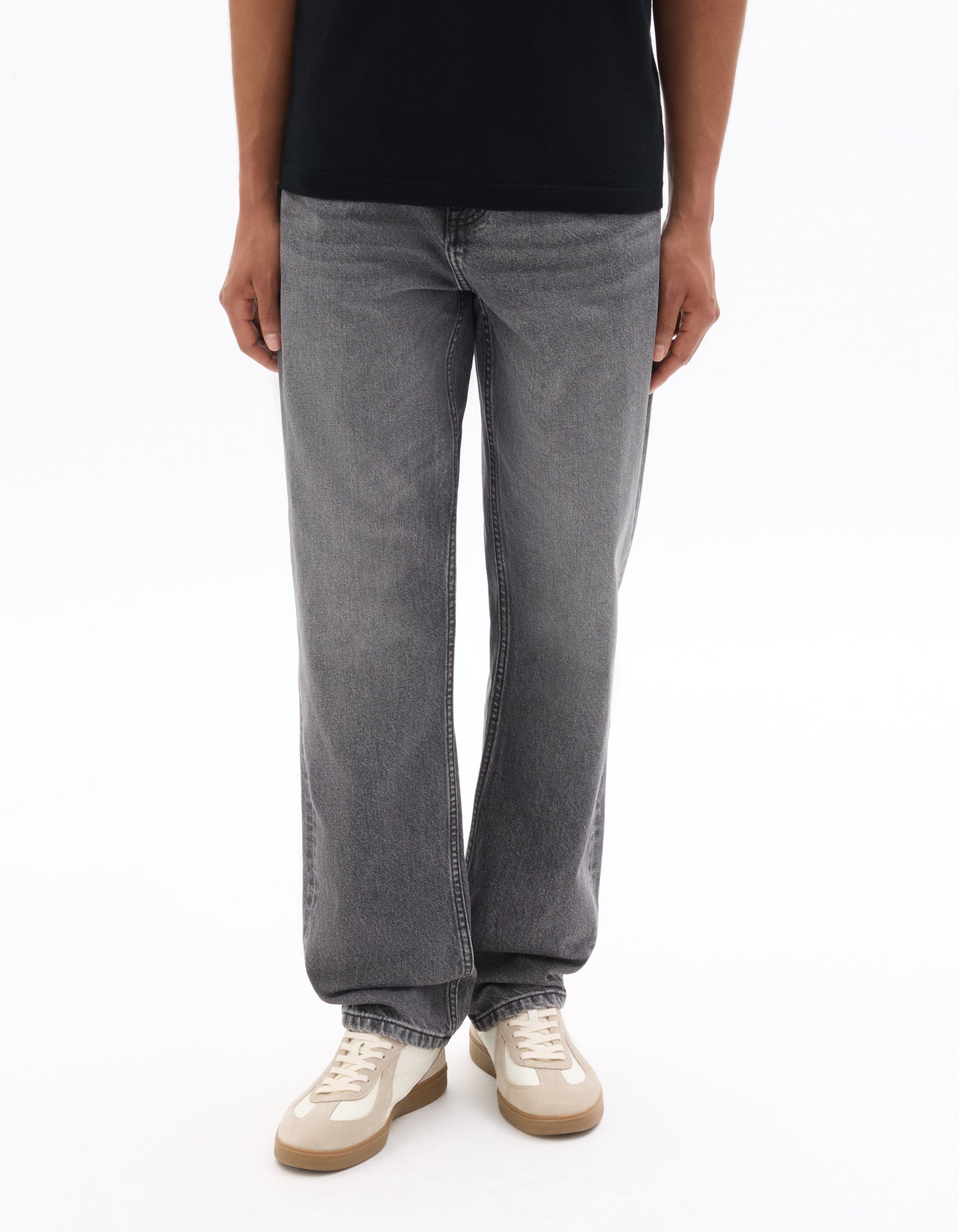 Loose Fit 100% Cotton Solid Jeans