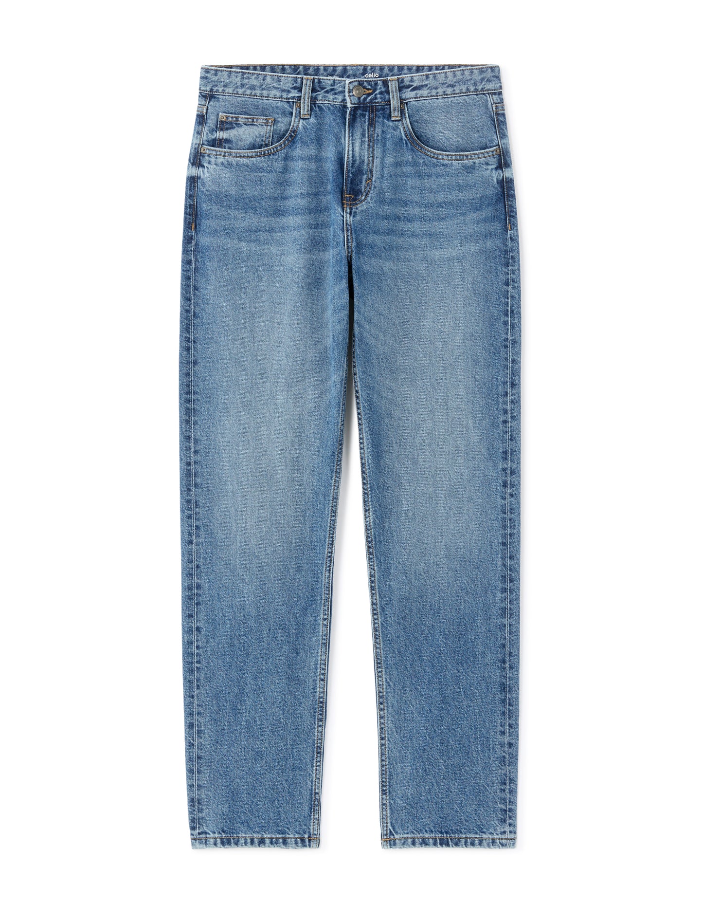 Loose Fit 100% Cotton Solid Jeans