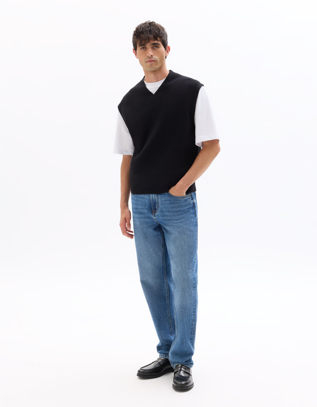 Loose Fit 100% Cotton Solid Jeans
