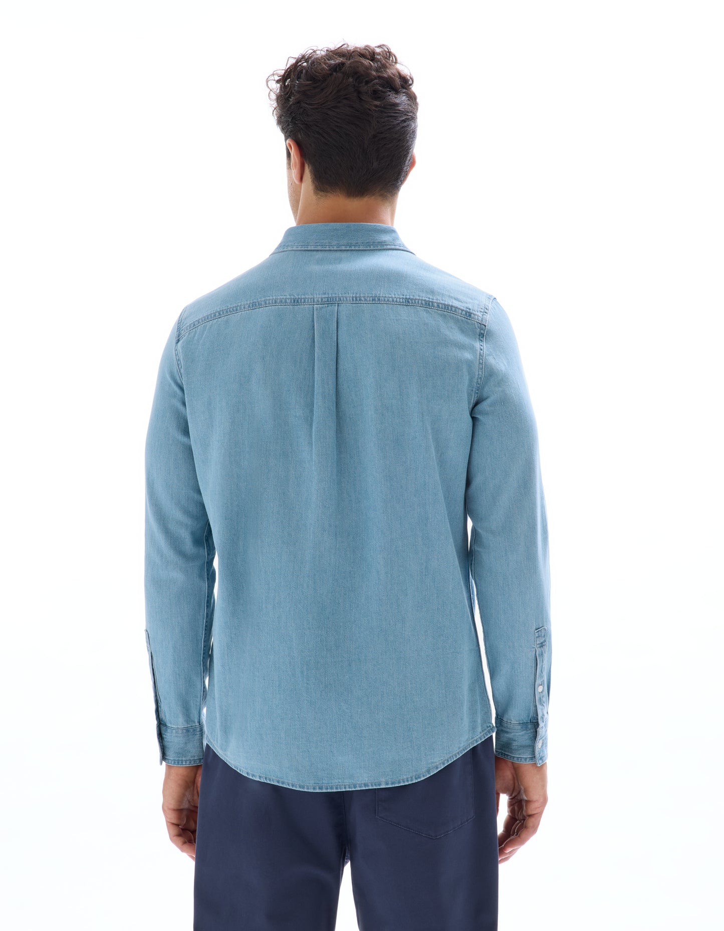 Celio* Solid Men Cotton Blue Regular Fit Shirts