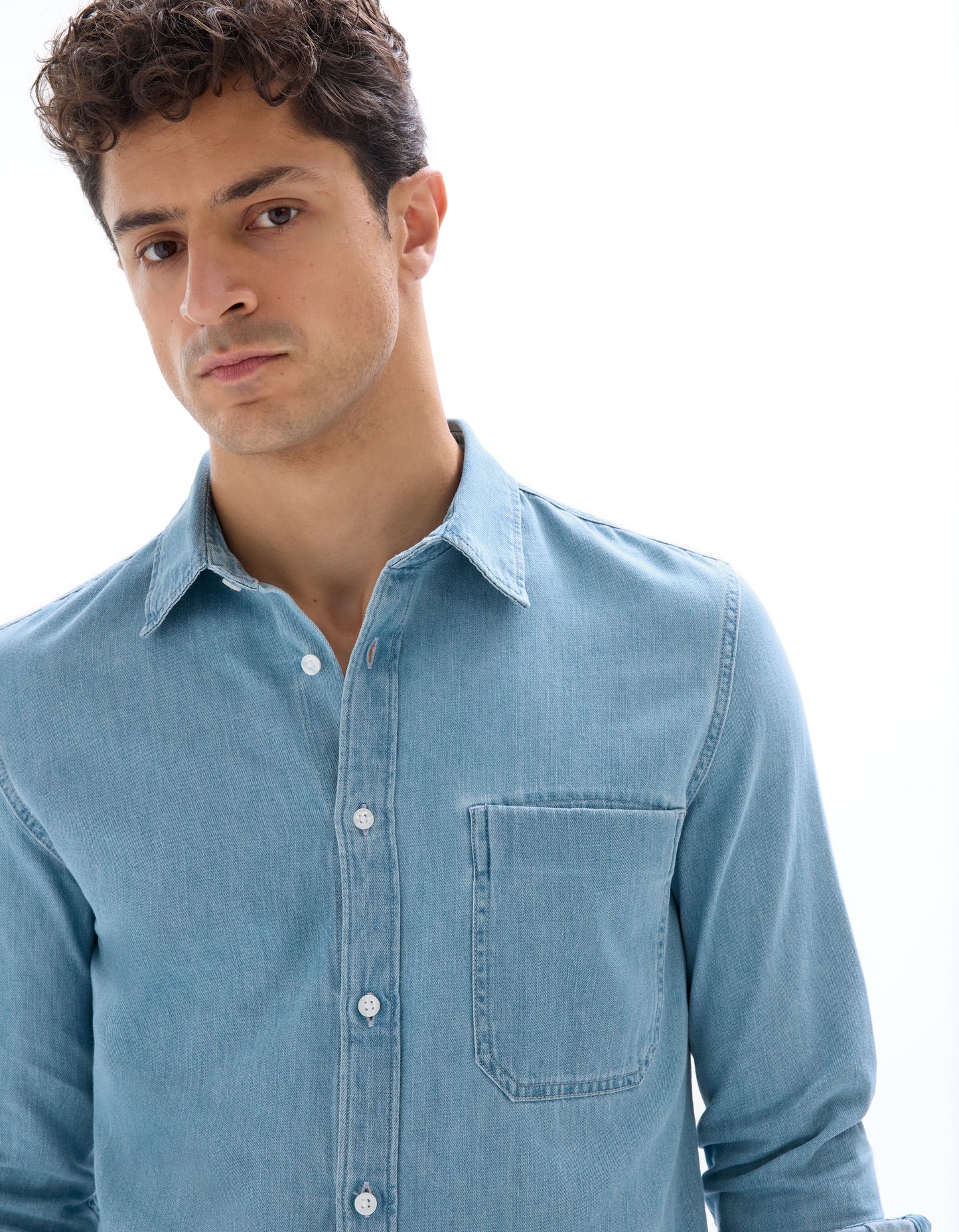 Celio* Solid Men Cotton Blue Regular Fit Shirts