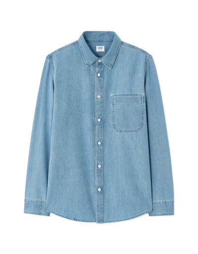 Celio* Solid Men Cotton Blue Regular Fit Shirts