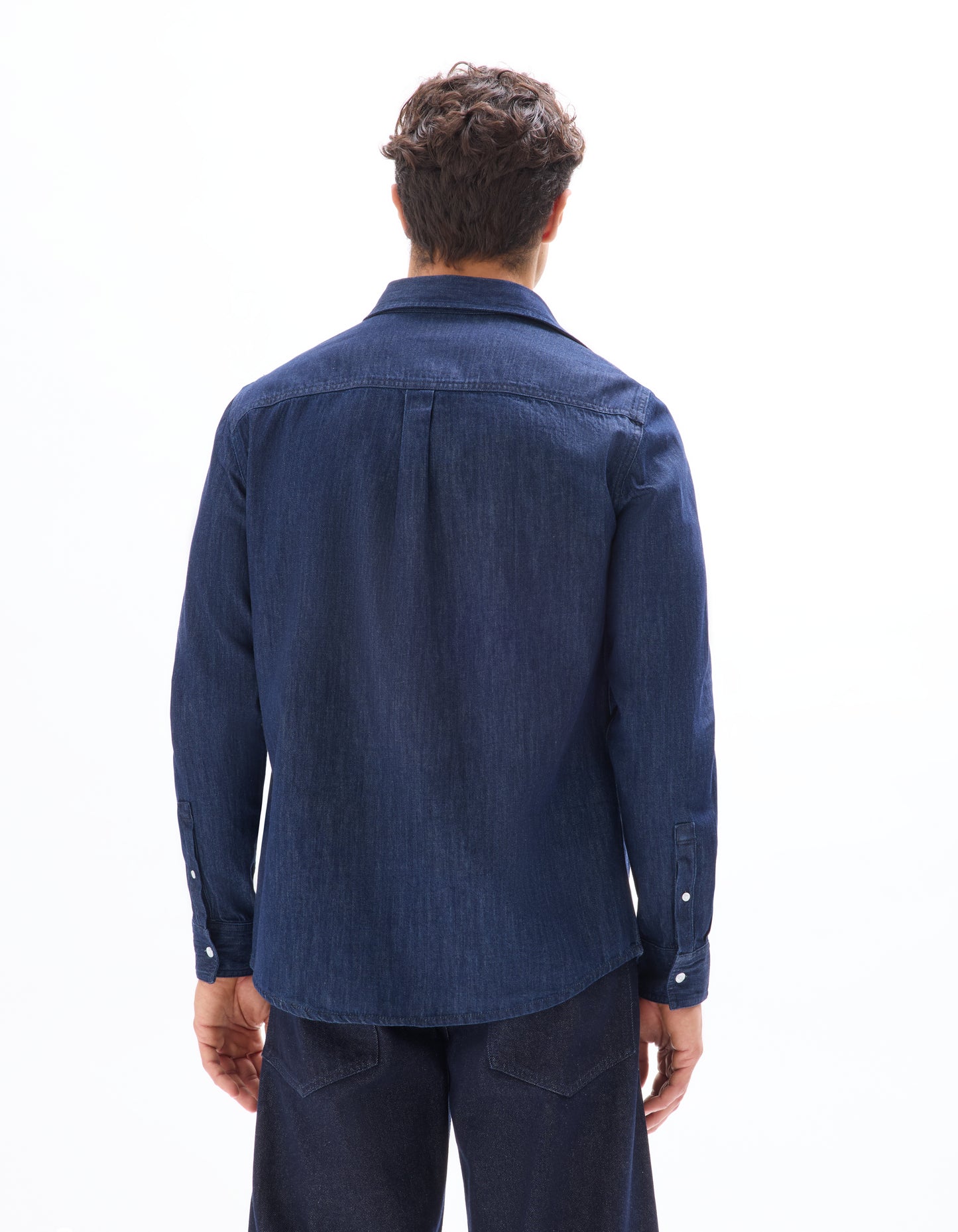 Celio* Cotton Regular Fit Men Solid Blue Shirts