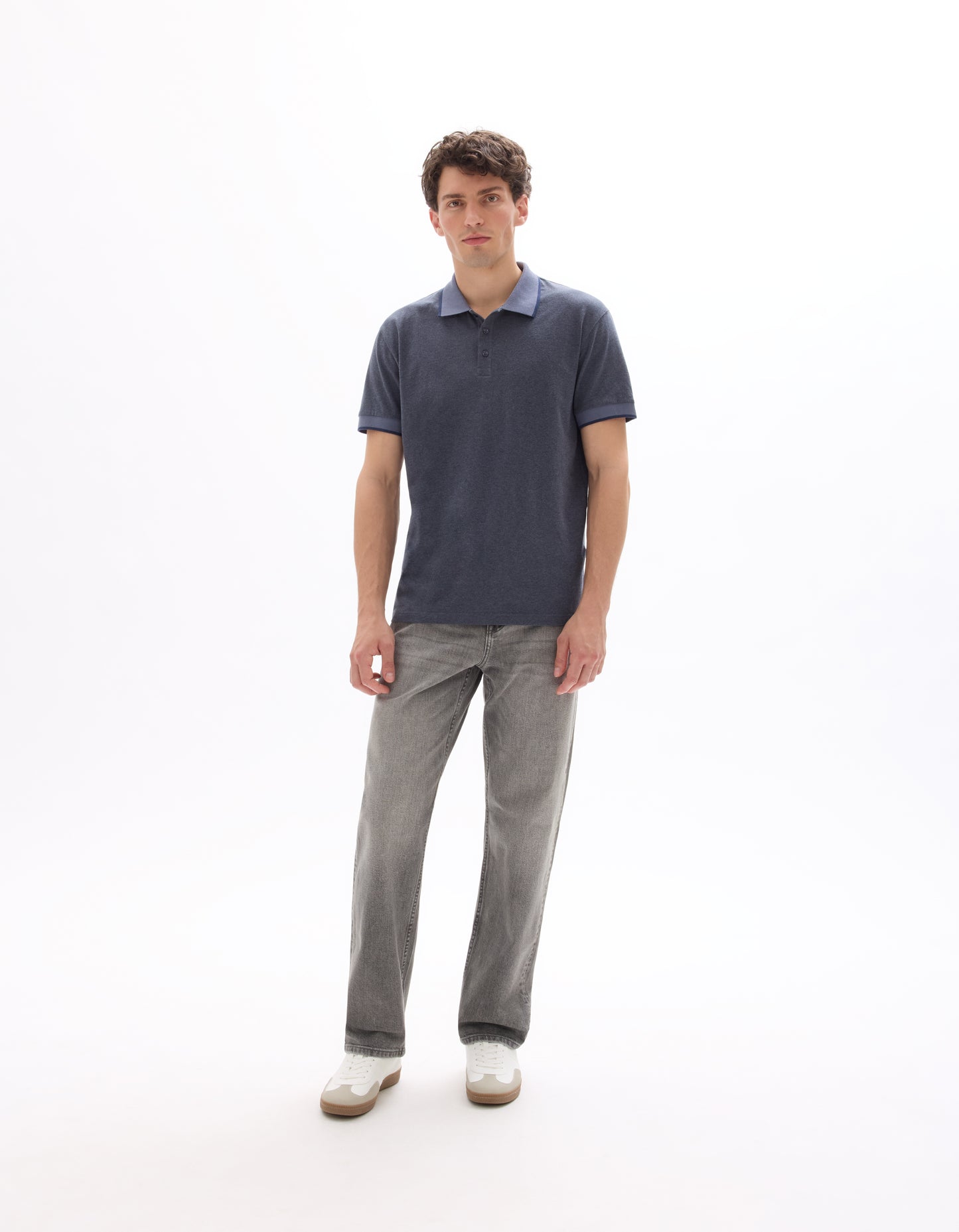 Celio Mens Grey Solid Loose Fit Cotton Jeans