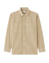 Celio* Overshirt Beige Men Solid Cotton Shirts
