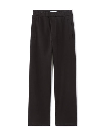 Celio Solid Oversized Cotton-Poly-Blend Black Trousers