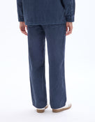 Celio* Cotton Blue Solid Men Loose Fit Trousers