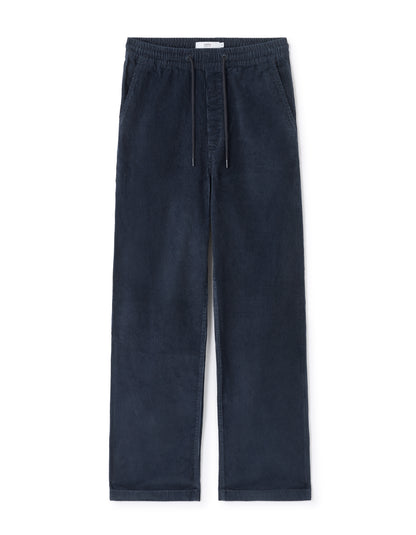 Celio* Cotton Blue Solid Men Loose Fit Trousers