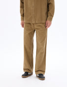 Celio* Men Brown Solid Loose Fit Cotton Trousers