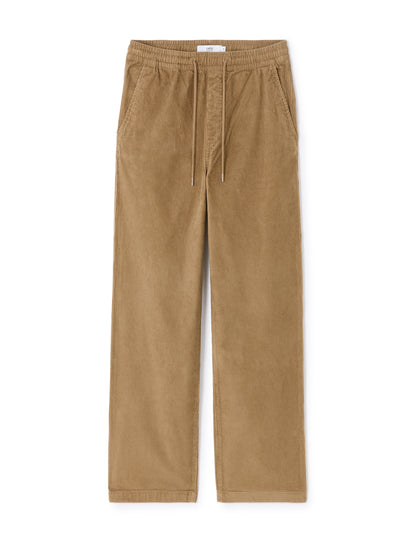 Celio* Men Brown Solid Loose Fit Cotton Trousers