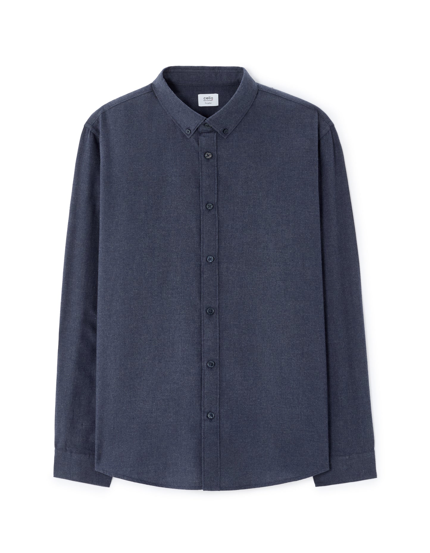 Celio* Men Blue Solid Regular Fit Cotton Shirts