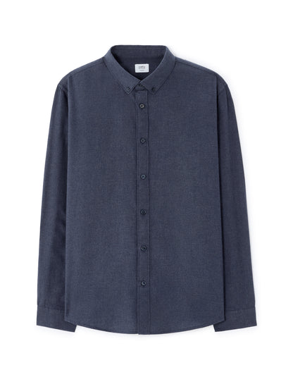 Celio* Men Blue Solid Regular Fit Cotton Shirts