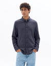 Celio* Men Blue Solid Regular Fit Cotton Shirts