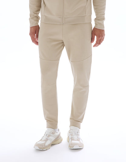 Celio Men Beige Solid Skinny Fit Cotton Trousers