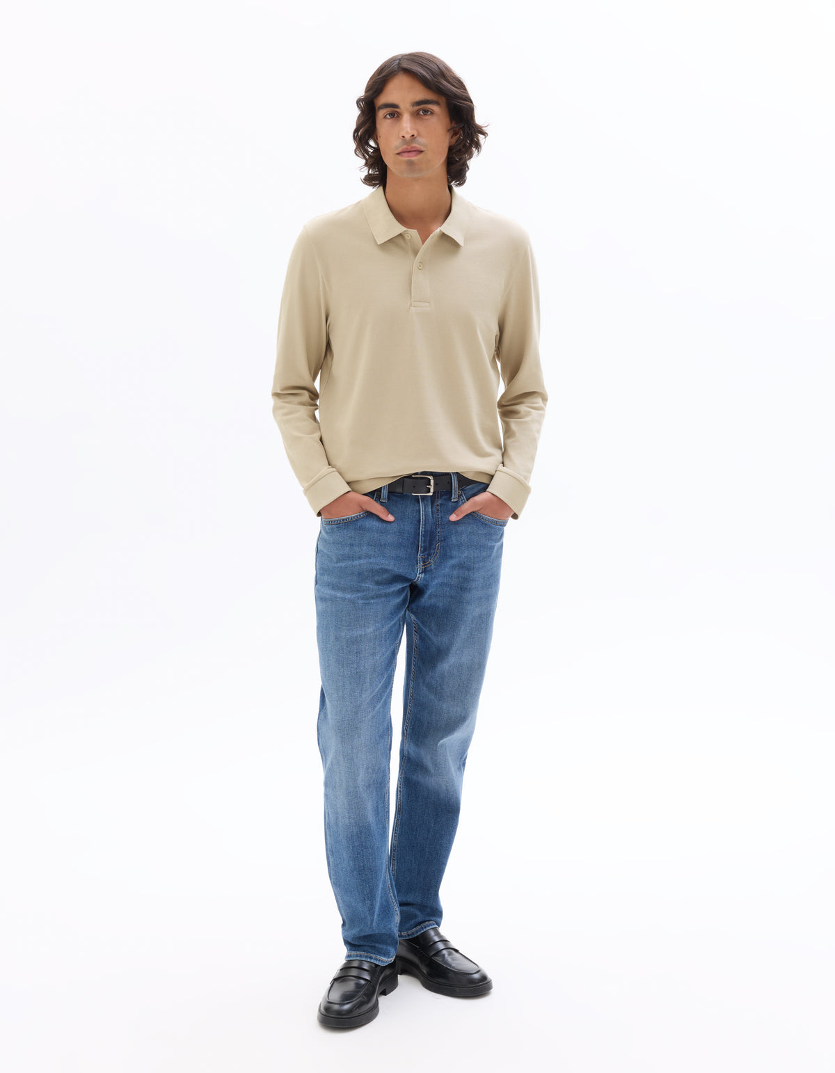 Regular Fit 100% Cotton Solid Polo Collar T-Shirts