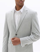 Celio Solid  Poly-Blend Grey Blazer