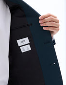 Slim Fit Poly-Viscose Solid Lapel Collar Blazer