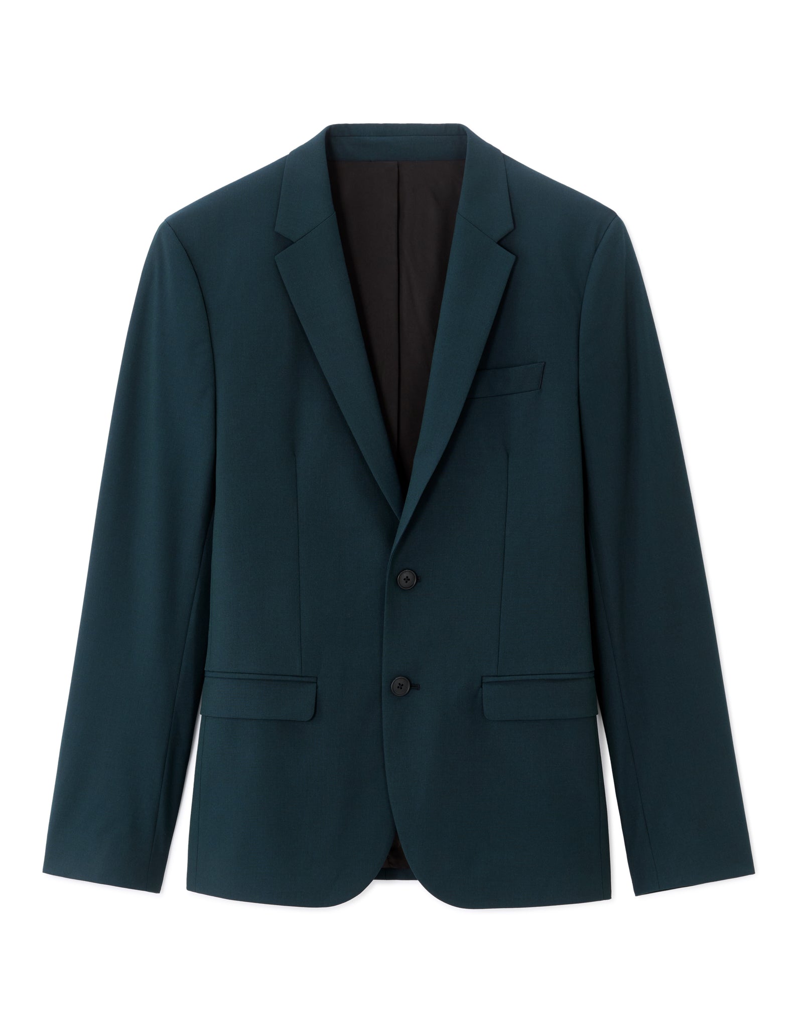 Slim Fit Poly-Viscose Solid Lapel Collar Blazer