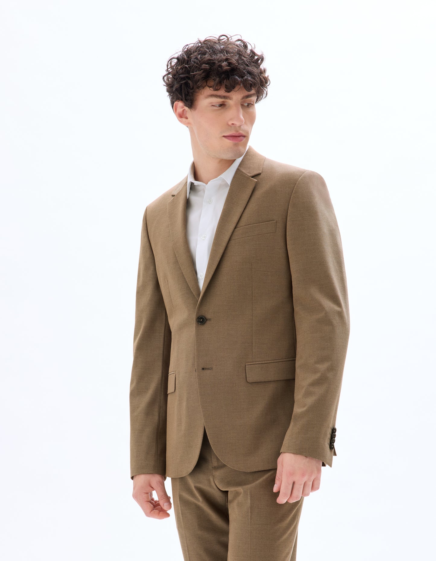 Celio* Men Taupe Solid Slim Fit Polyester Jackets