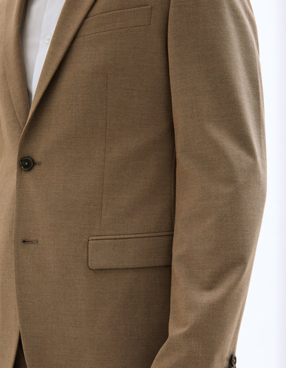Celio* Men Taupe Solid Slim Fit Polyester Jackets