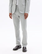 Celio Solid  Poly-Blend Grey Formal Trouser